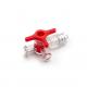 4-Way Stopcock - Luer Lock, red