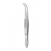 Graefe forceps - serrated, angled, 10 cm