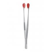 Mouse holding forceps - serrated silicone, straight, 21 cm