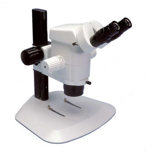 Precision Stereo Zoom Trinocular Microscope (IV) on Track Stand