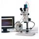Precision Stereo Zoom Trinocular Microscope (III) LWD on Boom St