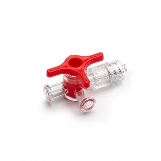 4-Way Stopcock - Luer Lock, red