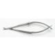 503216, McPherson-Vannas Scissors, 8cm, 5mm Blades, 0.50 mm Tips, Angled on Flat