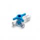 4-Way Stopcock - Luer Lock, blue