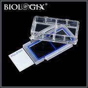 Cell culture slides, transparent
