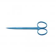 Utility eye scissors, 11  cm, straight, titanium