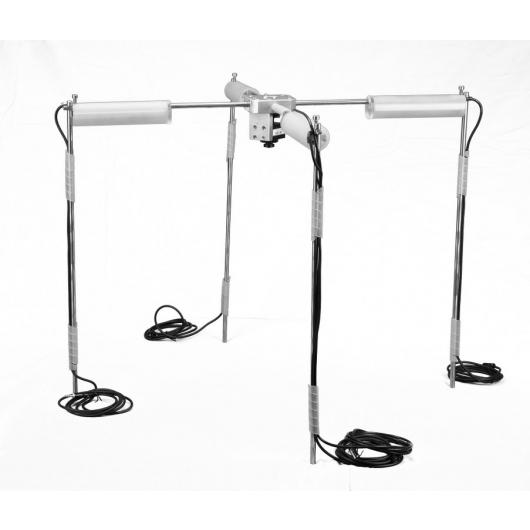Camera support with dual (IR & visible) lights