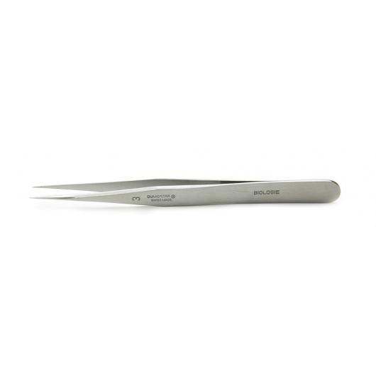 500337, Dumont Tweezers #3, 12cm, Straight, 0.08x0.04mm Tips, Non-magnetic