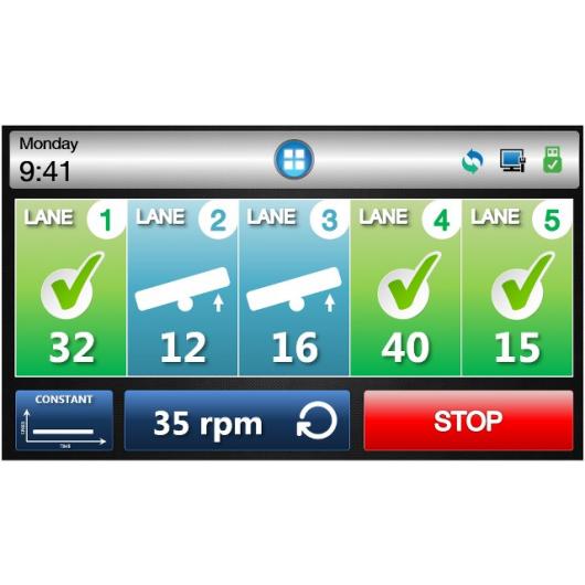Display
Lane Status as viewed on the display, Rat RotaRod
