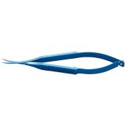 Vannas capsulatomy scissors, 9,5 cm, curved, sharp, titanium