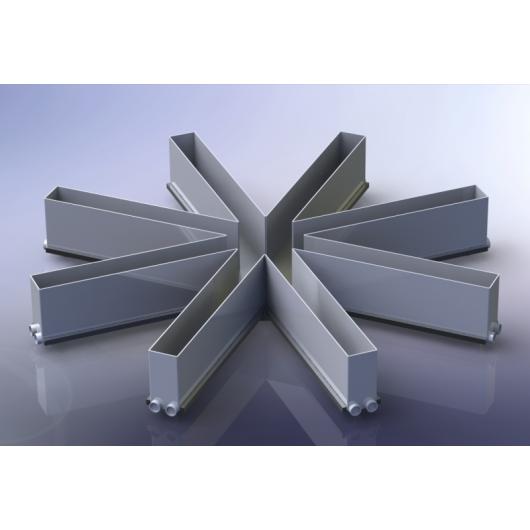 8-Arm Radial Maze for rats or mice, optimized for Videotracking