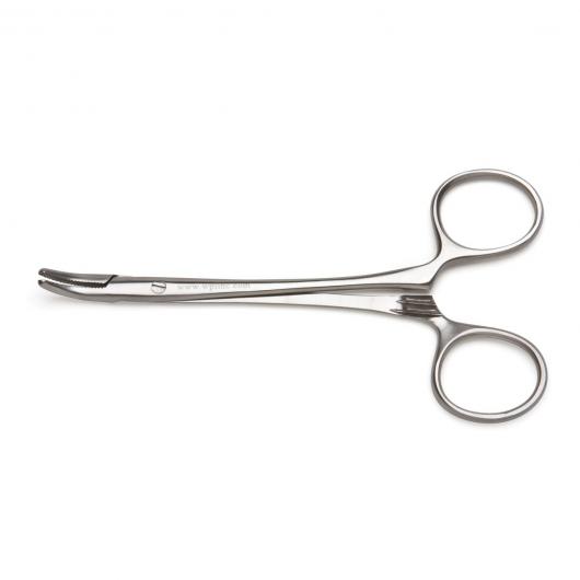 503220, Radolf Holding Forceps, 13.5cm, Curved Serrated Jaw