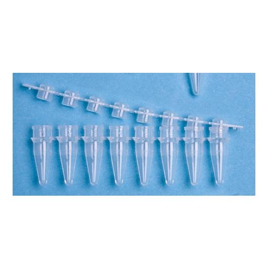Microcentrifuge tube strips, 0.2mL, domed cap strips, pkg of 250
