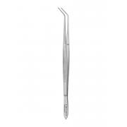 London forceps - serrated, angled , 45°, 16 cm
