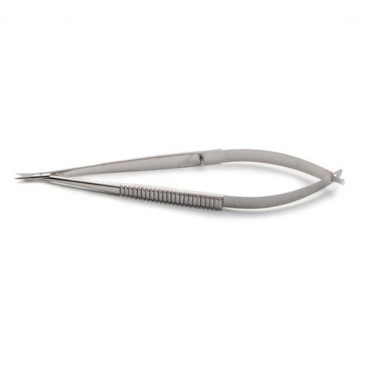 WP2800, Student Micro Surgery Scissors, Straight Blades, Flat Handle, 15cm, 4mm Cutting edge, Stainless steel