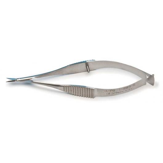14003-G, Vannas Scissors, 8 cm (3.5"), Straight, 5mm Blades, Stainless Steel, German