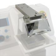 Integrally mounted magnifying glass