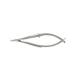 503217, McPherson-Vannas Scissors, 8cm, 5mm Blades, 0.30 mm Tips, Round Tips, Curved