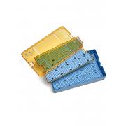 Plastic sterilization container-double tier - 25x 15 x 4 cm