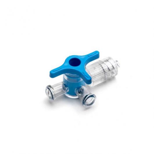 4-Way Stopcock - Luer Lock, blue