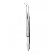 Moria MC31b Iris forceps - smooth, curved, 10 cm