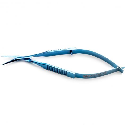 WP5070L, Vannas Capsulotomy Scissors, 9.5cm, 10.5mm Sharp Angled Tips