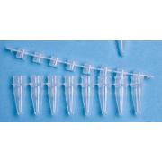 Microcentrifuge tube strips, 0.2ml, domed cap strips, pkg of 250