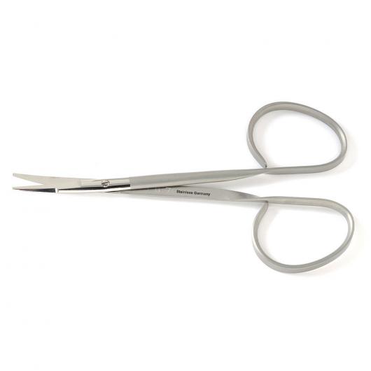 191206, Kaye Scissors, 11.4cm (41/2"), Curved, Serrated, Ribbon Handle, Super Cut, German made